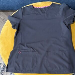 HeartSoul Charcoal Scrub Top
